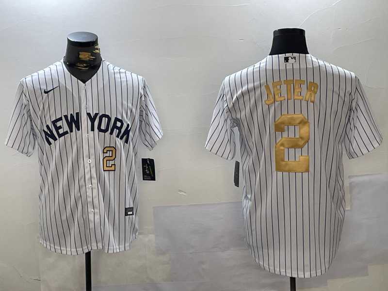 Men's New York Yankees #2 Derek Jeter White Pinstripe Fashion Cool Base Jerseys,We sell and wholesale Men's New York Yankees #2 Derek Jeter White Pinstripe Fashion Cool Base Jerseys on line form chian!